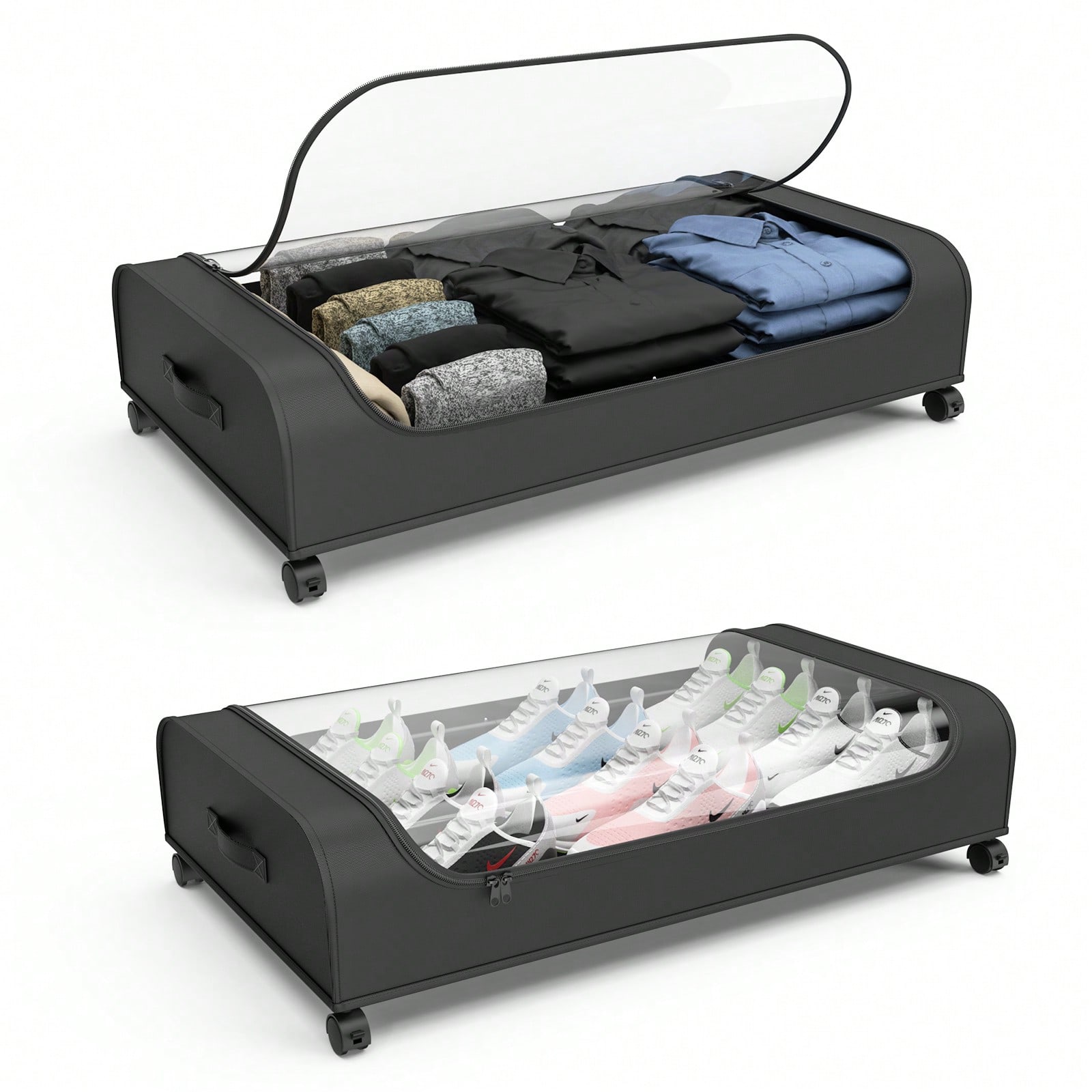 Metal Photo Panel - Opbergorganizer onder het bed met wielen,