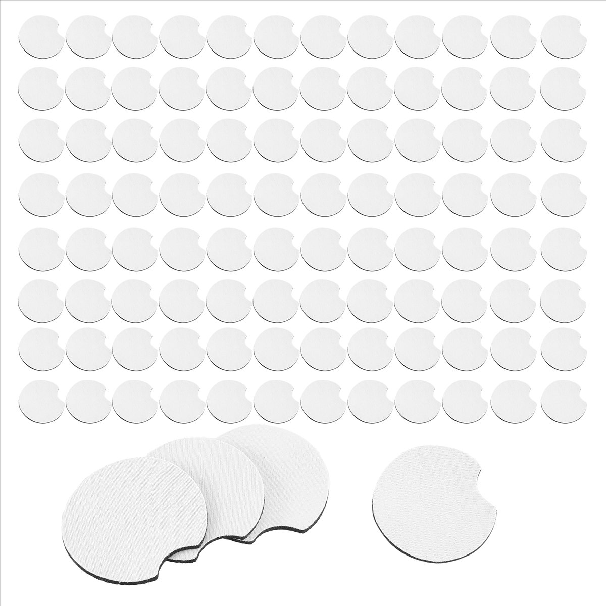 Coaster Sublimation Blank - AA83 100 stuks sublimatie blanco auto-onderzetters,
