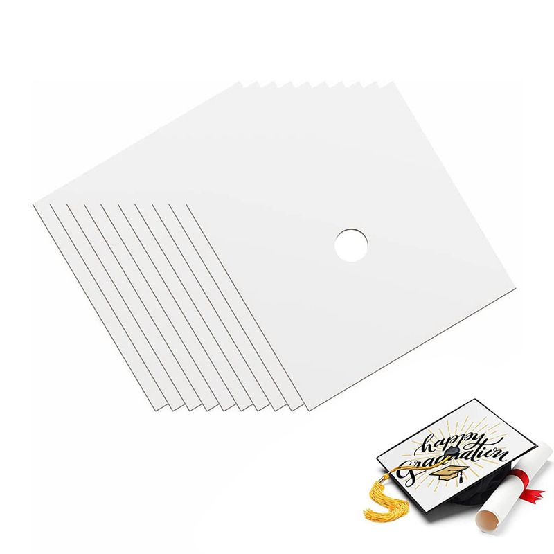 Hat Sublimation Blank - ABJT-Sublimatie Blanks Afstudeerhoed Topper Warmtetransferplaat, MDF