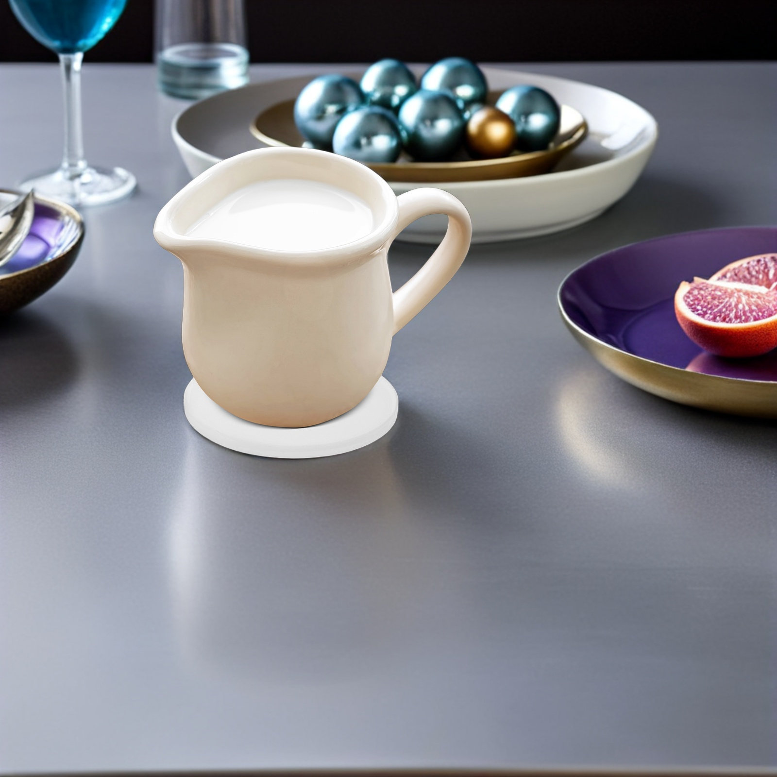 Ceramic Tile Blank - 12 stuks blanco ronde keramische onderzetters