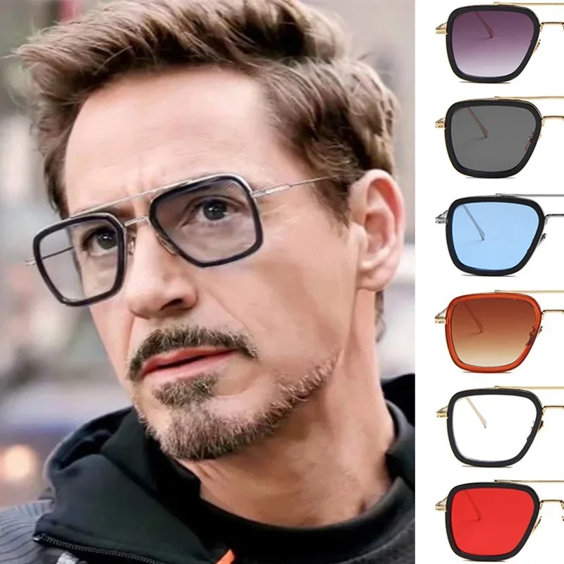 Metal Photo Panel - Steam Punk Tony Stark zonnebril heren