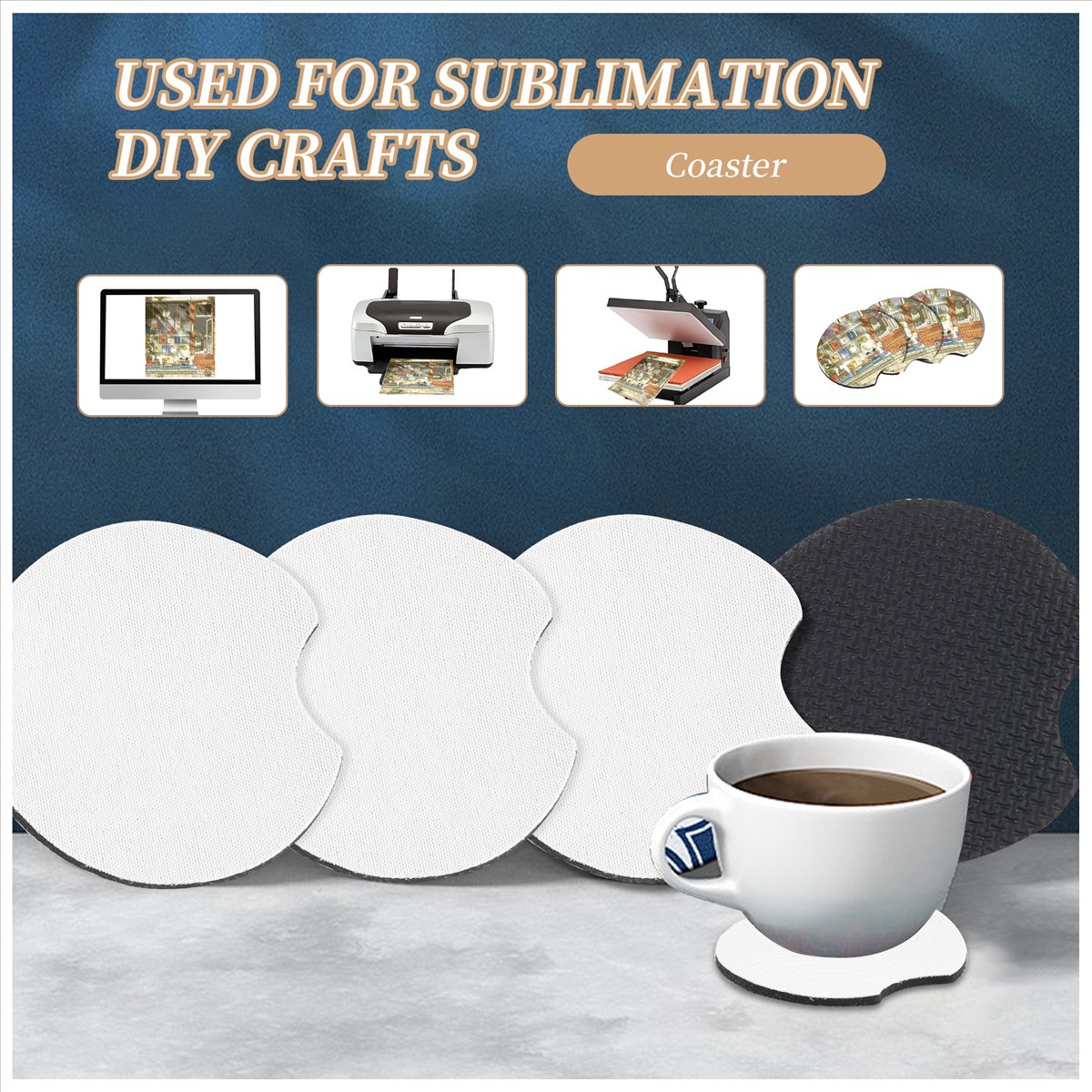 AA83 100 stuks sublimatie blan - Coaster Sublimation Blank recensie en prijs