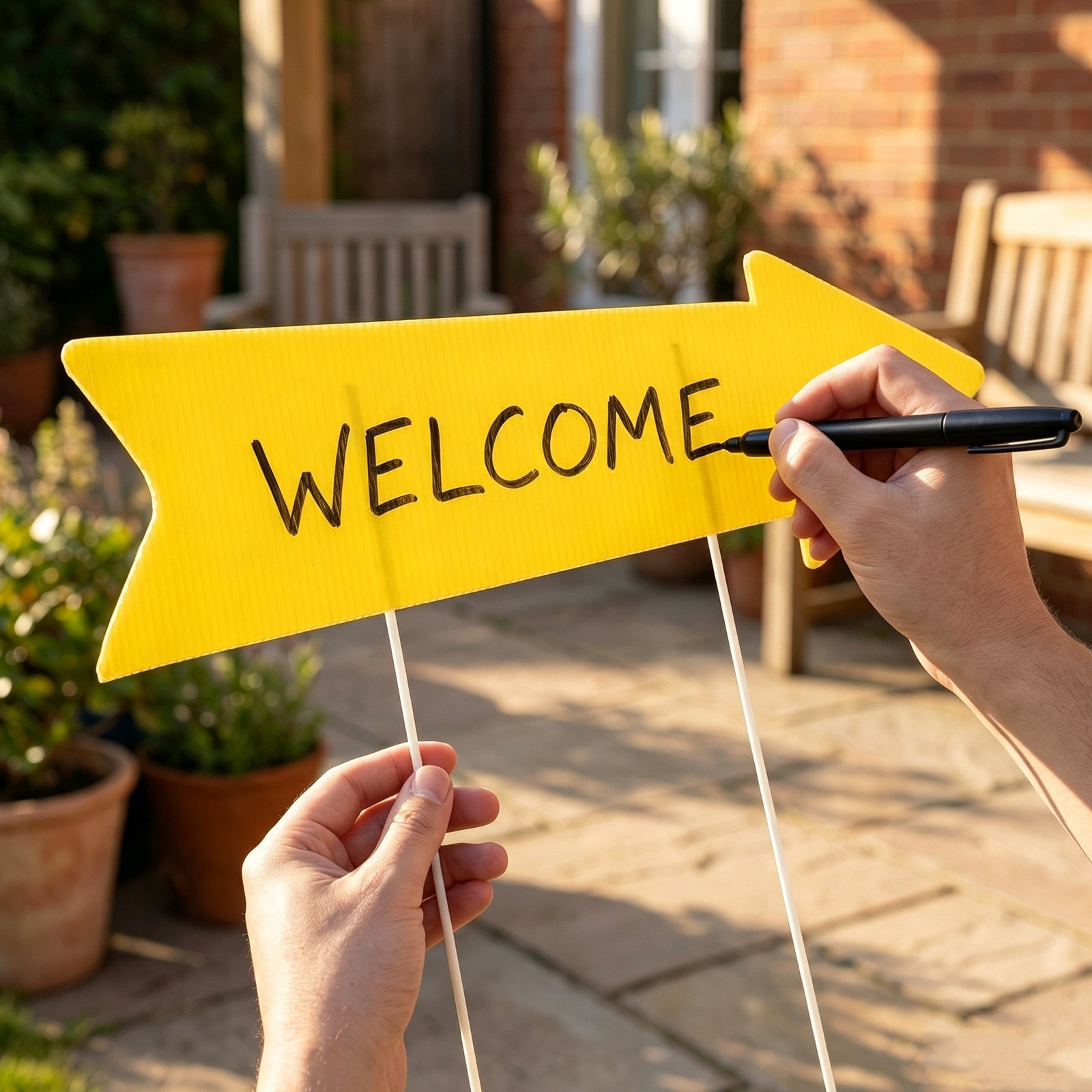 10 stuks lege gele pijl-borden - Yard Sign Blank recensie en prijs