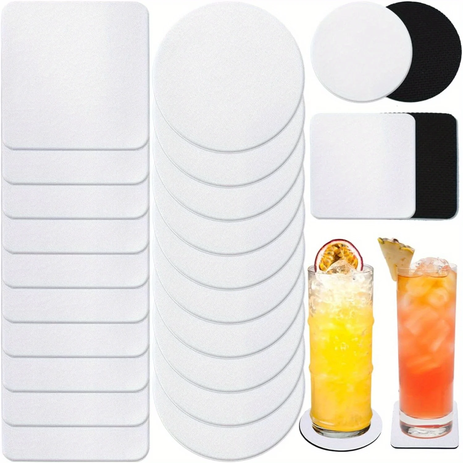 30/50 stuks vierkante en ronde - Coaster Sublimation Blank recensie en prijs
